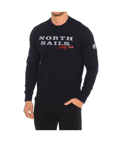 North Sails Mens Long-sleeved crew-neck sweatshirt 9022970 men - Blue