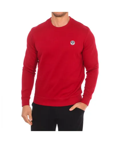 North Sails Mens Long-sleeved crew-neck sweatshirt 9024070 men - Dark Red