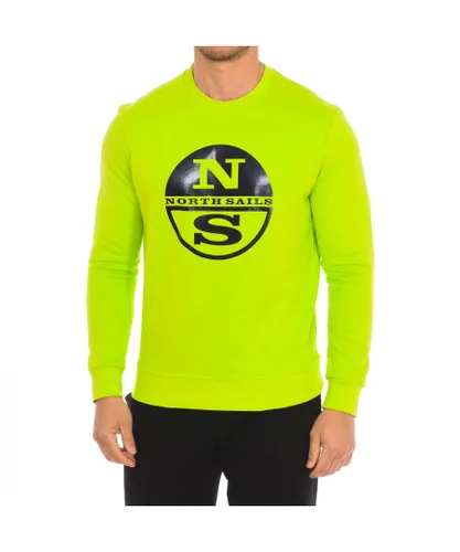 North Sails Mens Long-sleeved crew-neck sweatshirt 9024130 men - Green Cotton