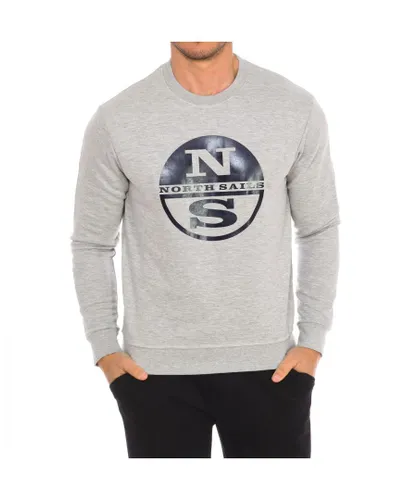 North Sails Mens Long-sleeved crew-neck sweatshirt 9024130 men - Grey