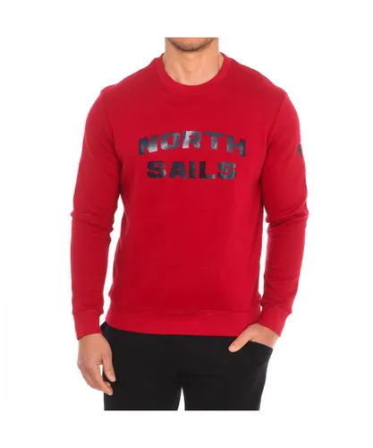 North Sails Mens Long-sleeved crew-neck sweatshirt 9024170 men - Dark Red