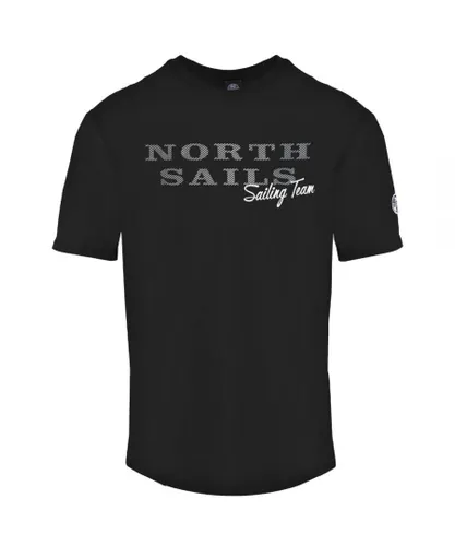 North Sails Mens Sailing Team Black T-Shirt Cotton