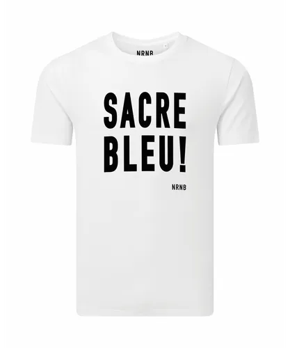 NRNB Mens SACRE BLEU RELAXED FIT TEE - White Cotton