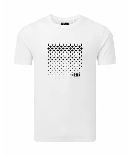 NRNB Mens STAR SHOWER RELAXED FIT TEE - White Cotton