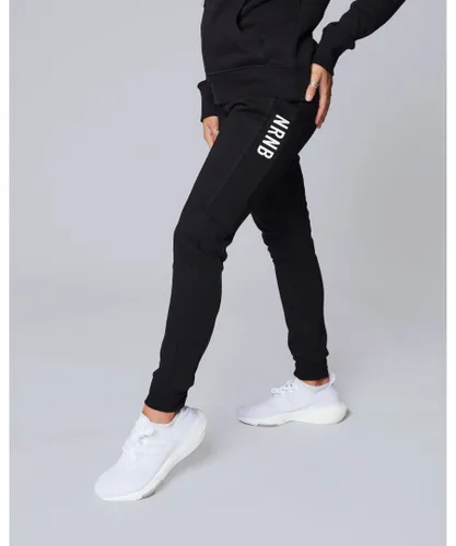 NRNB Womens Stealth Joggers in Black Cotton