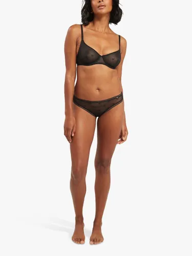 Nudea Lift Mesh Logo Balconette Bra - Black - Female
