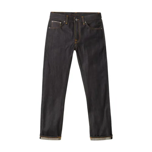 Nudie Jeans , Gritty Jackson Dry Selvage Jeans ,Blue male, Sizes: