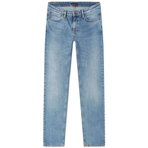 Nudie Jeans , Skinny Lin Blue Horizon Jeans ,Blue male, Sizes: