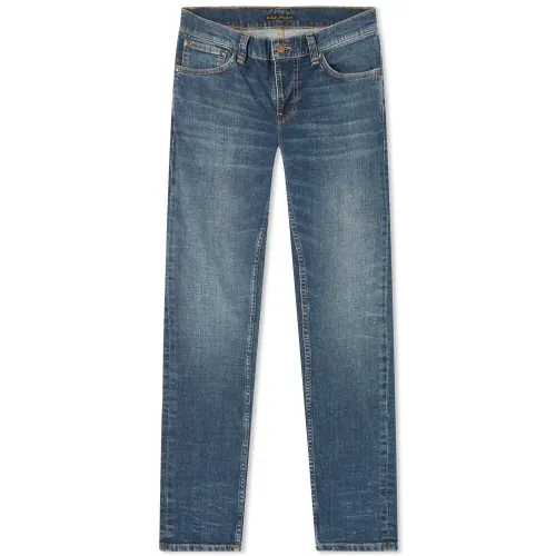 Nudie Jeans , Slim Fit Low Rise Stretch Denim Jeans ,Blue male, Sizes: