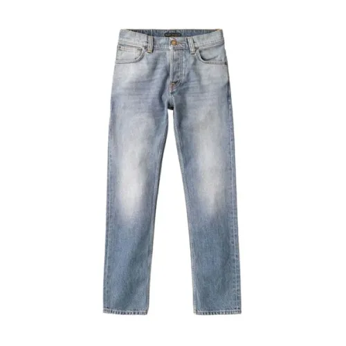 Nudie Jeans , Slim Fit Silver Indigo Jeans ,Blue male, Sizes: