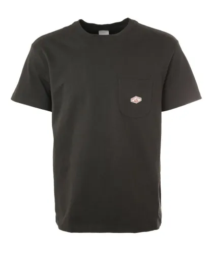 Nudie Mens Co Leffe Pocket T-Shirt in Green Cotton