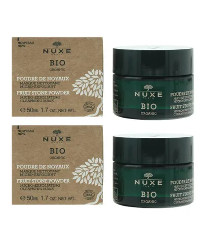 Nuxe Womens Bio Organic Fruit Stone Powder Micro-Exfoliating Cleansing Mask 50ml x 2 - NA - One Size