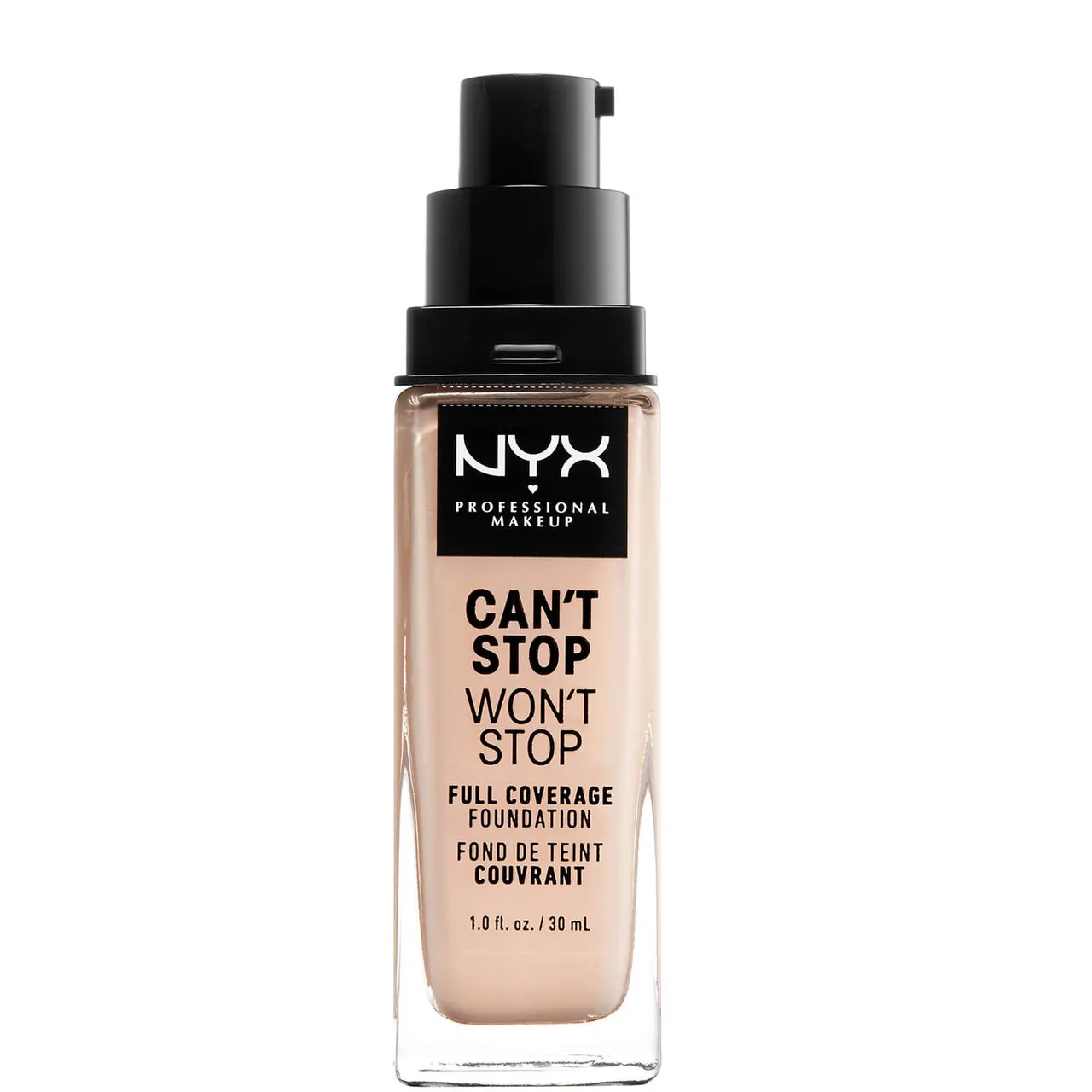 NYX Professional Makeup Can't Stop Won't Stop 24 Hour Foundation (Various Shades) - Light Porcelain