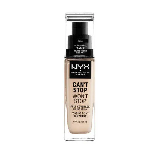 NYX Professional Makeup Can't Stop Won't Stop Full Coverage Foundation 01 Pale