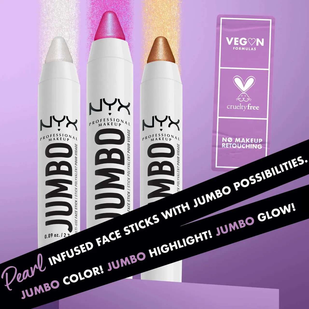 NYX Professional Makeup Jumbo Highlighter Stick 15g (Various Shades) - Blueberry Muffin