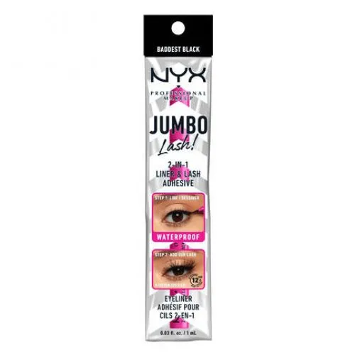 NYX Professional Makeup Jumbo Lash! 2-in-1 Liner & Lash Adhesive Baddest Black