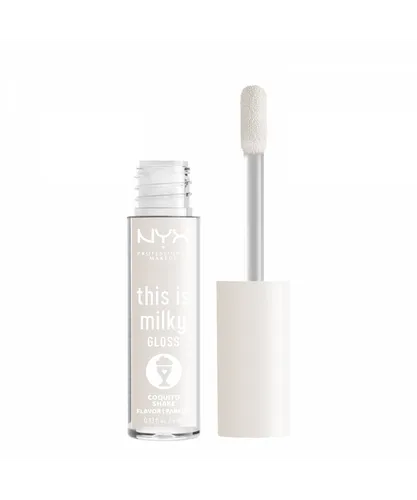 NYX Womens Professional Makeup This Is Milky Gloss Lip with 12H of Hydration, Coquito Shake - One Size