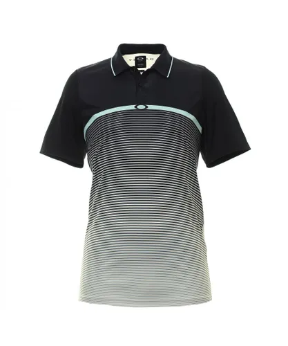 Oakley Black Stripe Ellipse Golf Polo Shirt - Mens
