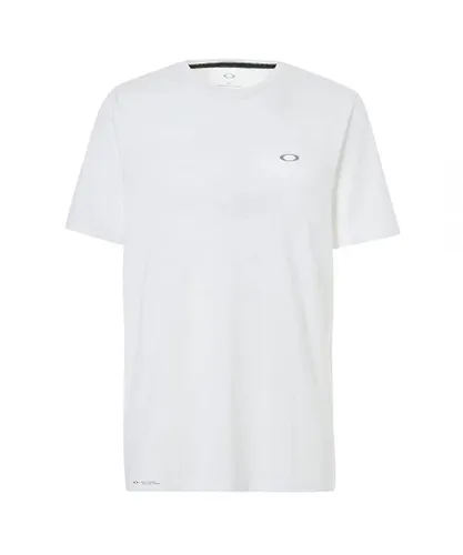 Oakley Graphic Logo Short Sleeve Crew Neck White Mens Plain T-Shirt 434006 100