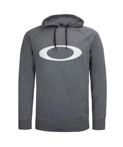 Oakley Long Sleeve Pullover Graphic Logo Grey Mens Sarge Hoodie 472391AU 24G - Light Grey Cotton