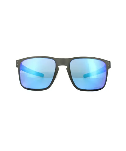 Oakley Mens Sunglasses Holbrook Metal OO4123-07 Matt Gunmetal Prizm Sapphire Polarized - Grey - One