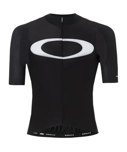 Oakley Premium Branded Zip Up Black Mens Cycling Road Jersey 434143 02E Nylon