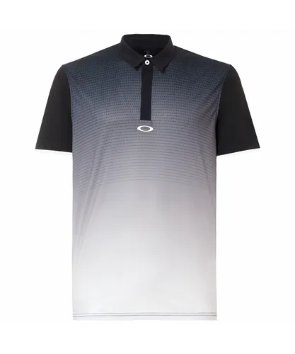 Oakley Premium Poliammide Gradient Mens Golf Polo Shirt 434220 02E - Black Spandex