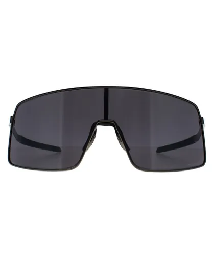 Oakley Shield Mens Matte Gunmetal Prizm Black Sutro TI - Grey - One