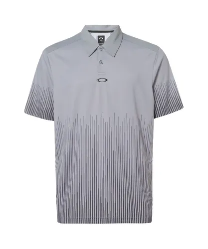 Oakley Short Sleeve Collared Mens Steel Grey Golf Uniform Polo Shirt 434408 29B - Dark Grey