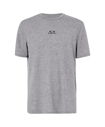 Oakley Short Sleeve Creew Neck Light Grey Mens Bark New T-Shirt 457131 24G Cotton