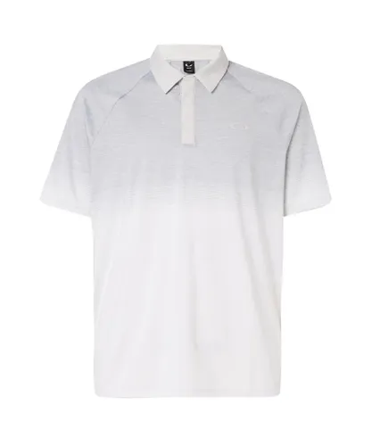Oakley Short Sleeve White Grey Mens Four Jack Gradient Polo Shirt 434315 26C