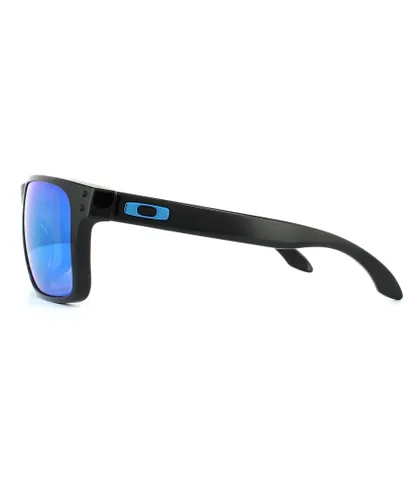 Oakley Square Mens Polished Black Prizm Sapphire Sunglasses - One
