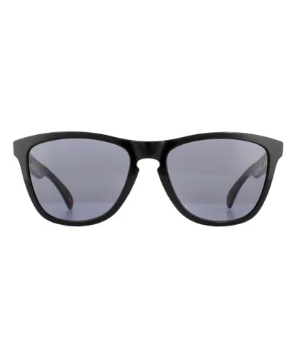 Oakley Square Unisex Polished Black Grey Sunglasses - One