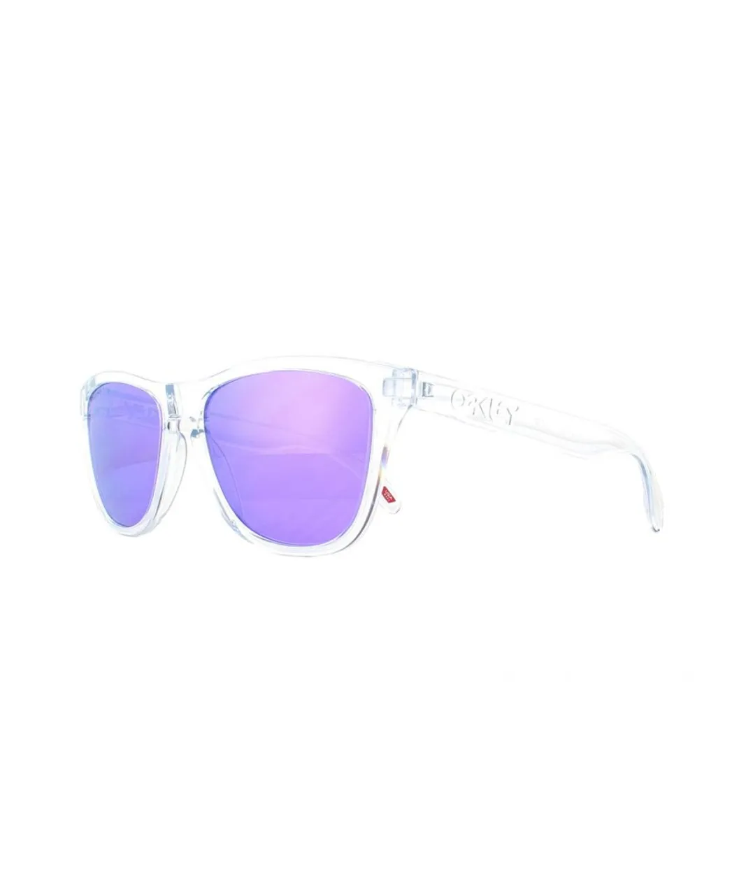 Oakley Square Unisex Polished Clear Prizm Violet Sunglasses - Transparent - One