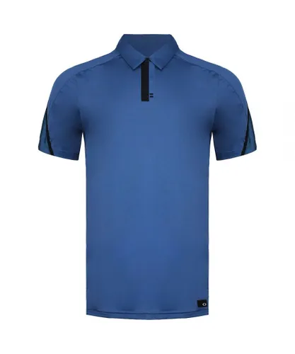 Oakley Velocity Mens Blue Polo Shirt Cotton