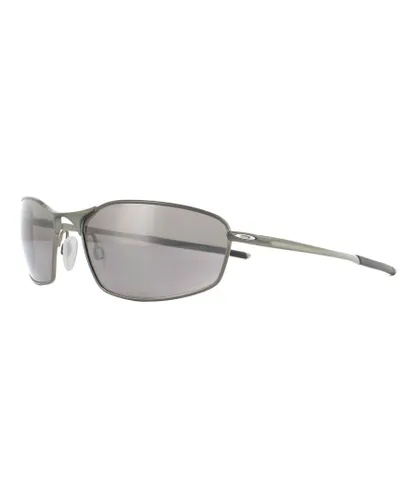 Oakley Wrap Mens Carbon Prizm Black Sunglasses - Grey Metal - One
