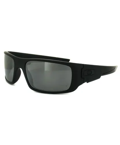 Oakley Wrap Mens Matt Black Iridium Polarized Sunglasses - One