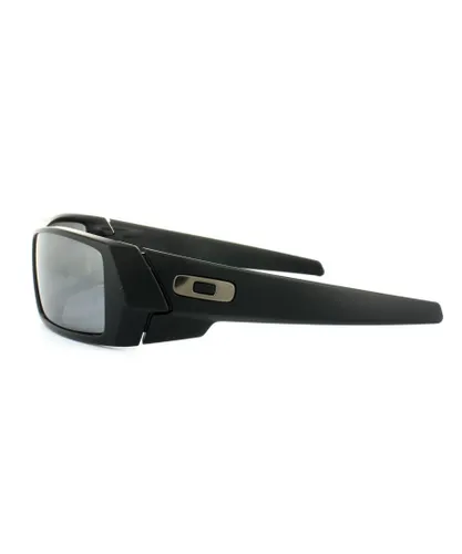 Oakley Wrap Mens Matt Black Iridium Polarized Sunglasses - One