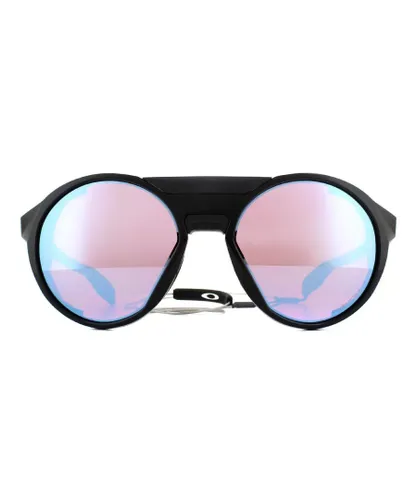 Oakley Wrap Unisex Polished Black Prizm Snow Sapphire Sunglasses - One