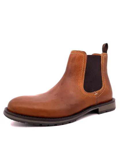 Oaktrak Oakham Leather Brown Boys Chelsea Boots