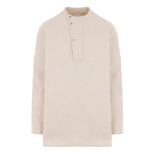 Oamc , Blouses & Shirts ,Beige male, Sizes: