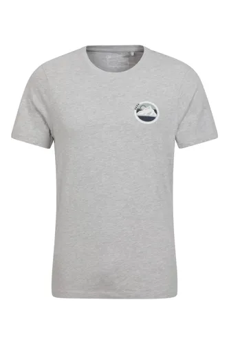 Oban Mountain Mens Cotton T-Shirt - Grey