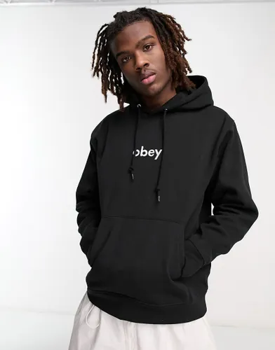 Obey lowercase hoodie in black