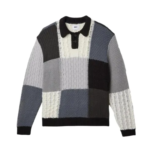 Obey , Patchwork Pullover ,Multicolor male, Sizes: