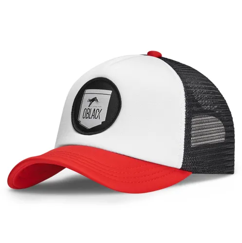 Oblack Baseball Caps Mens Black Trucker Cap Classic Red