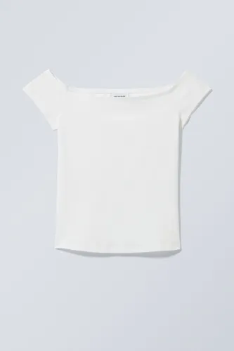 Off Shoulder T-shirt - White