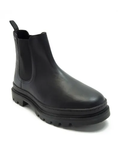 Off The Hook harrison slip on chelsea leather boots in black