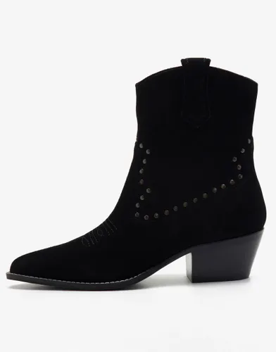 Off The Hook kensal leather ankle boots in black