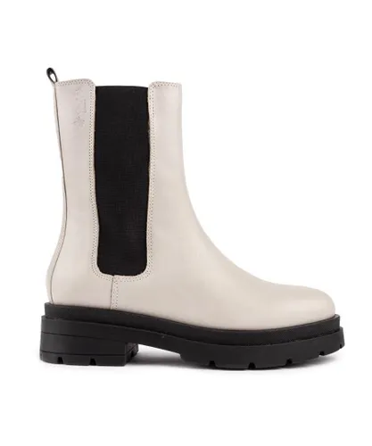 Off The Hook Womens Bank Chelsea Boots - White