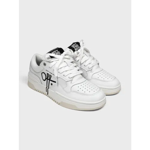 Off The Pitch , Stylish Mens White/Black Sneakers ,White male, Sizes: